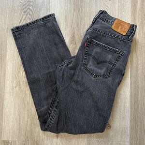 Levis Premium 501 90s Womens 26x32 (28x31) Jeans Black Denim Button Fly Straight